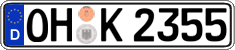 German license plate, Regular plates