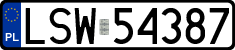 License plates of Poland, Regular car plates