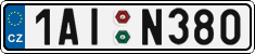License plate of the Czech Republic, Cars (2001)