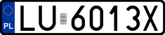 License plates of Poland, Regular car plates
