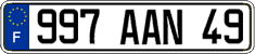 French license plate, FNI
