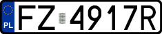 License plates of Poland, Regular car plates
