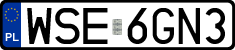 License plates of Poland, Regular car plates