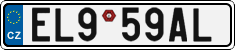 License plate of the Czech Republic, Electric vehicles