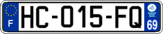 French license plate, SIV (ordinary)