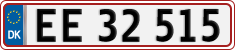 License plate of Denmark, Regular plates