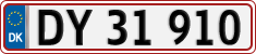 License plate of Denmark, Regular plates