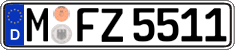 German license plate, Regular plates