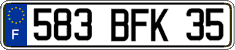 French license plate, FNI
