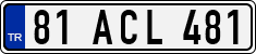 License plate of Turkey, Regular plates