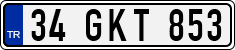 License plate of Turkey, Regular plates