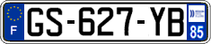 French license plate, SIV (ordinary)