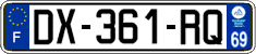 French license plate, SIV (ordinary)