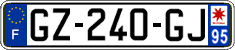French license plate, SIV (ordinary)