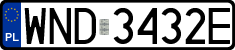 License plates of Poland, Regular car plates
