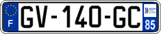 French license plate, SIV (ordinary)