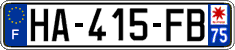 French license plate, SIV (ordinary)