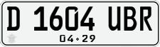 License plate of Indonesia, Regular plates