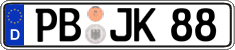 German license plate, Regular plates