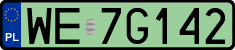 License plates of Poland, Electric vehicles
