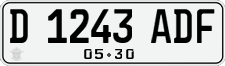 License plate of Indonesia, Regular plates