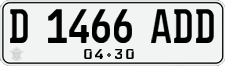 License plate of Indonesia, Regular plates