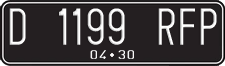 License plate of Indonesia, Regular plates