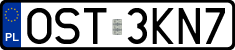 License plates of Poland, Regular car plates
