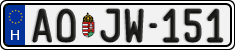 license plates of Hungary, Regular plates (2022)