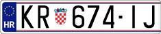 License plate of Croatia, Regular plates