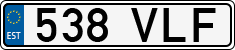 License plate of Estonia, Regular car plates