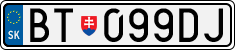 License plate of Slovakia, Cars