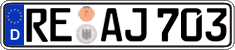 German license plate, Regular plates