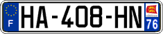 French license plate, SIV (ordinary)