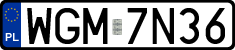 License plates of Poland, Regular car plates