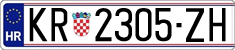 License plate of Croatia, Regular plates