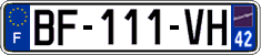French license plate, SIV (ordinary)
