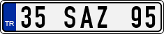 License plate of Turkey, Regular plates