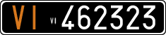 License plate of Italy, Cars (1927 year series)