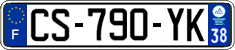 French license plate, SIV (ordinary)