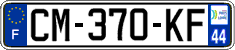 French license plate, SIV (ordinary)
