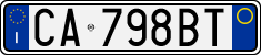 License plate of Italy, Cars (1994 year series)
