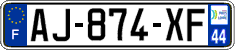 French license plate, SIV (ordinary)