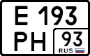 License plate Russia, Cars