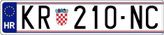 License plate of Croatia, Regular plates