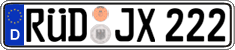 German license plate, Regular plates