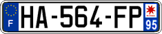 French license plate, SIV (ordinary)