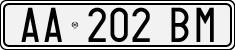 License plate of Italy, Cars (1994 year series)
