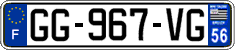 French license plate, SIV (ordinary)