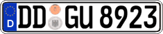 German license plate, Regular plates